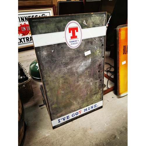 811 - Tenant's Lager Score board. {66 cm H x 40 cm W}.