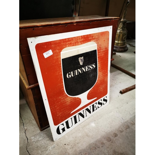 813 - Guinness aluminium advertising sign {53 cm h x 46 cm W}.