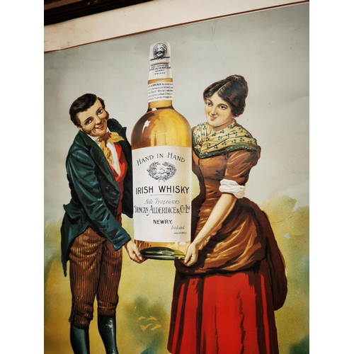 845 - Hand in Hand Whiskey Duncan Alderdice Newry advertising print.