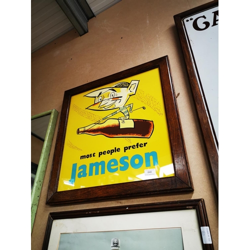 846 - Most People Prefer Jameson framed advertising print {56 cm h x 55 cm W}