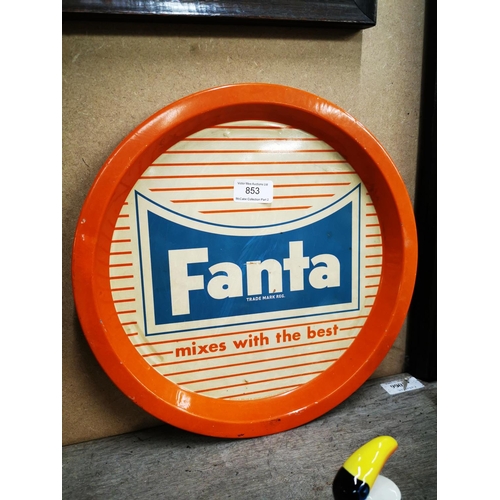 853 - Fanta advertising tinplate tray. {33 cm Diam}