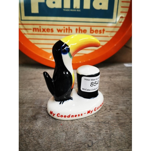 854 - Guinness Toucan holding a pint glass advertising figure {10 cm H}.