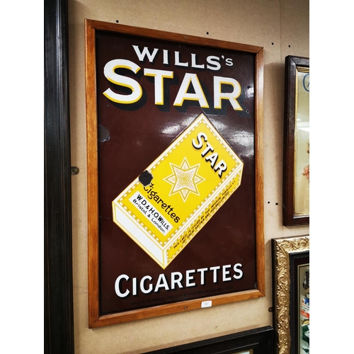 862 - Will's Star pictorial enamel advertising sign. { 94cm H X 63cm W }.