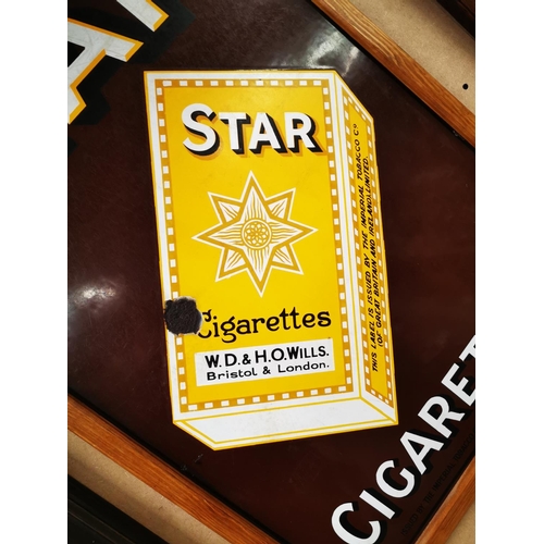 862 - Will's Star pictorial enamel advertising sign. { 94cm H X 63cm W }.