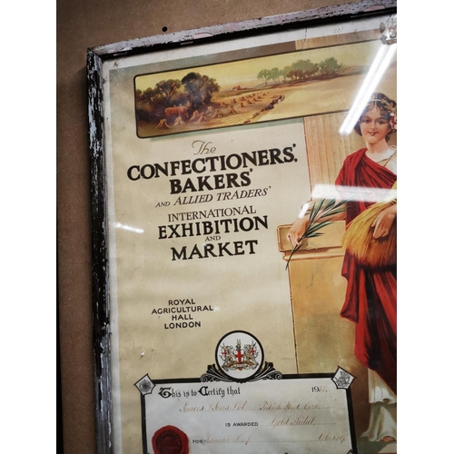 866 - Confectioner's and Traders International Market framed advertising print.