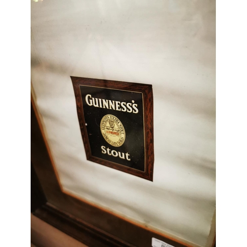 872 - Guinness Stout framed advertising print {44 cmh x 25 cm W}.