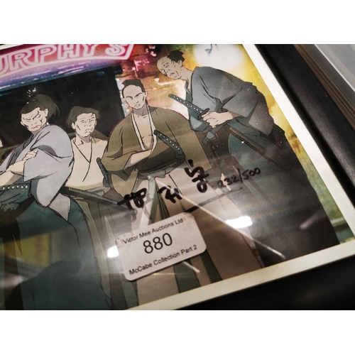 880 - Rare Murphy's Irish Stout Last Orders signed limited edition (232/500) Anime framed print. and VHS t... 