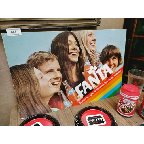 888 - 1960's Fanta showcard. {31 cm H x 46 cm L}.