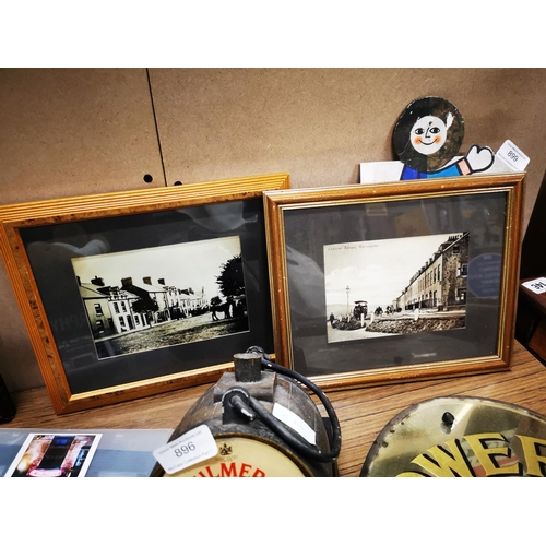 895 - Three framed black and white prints of Warrenpoint.