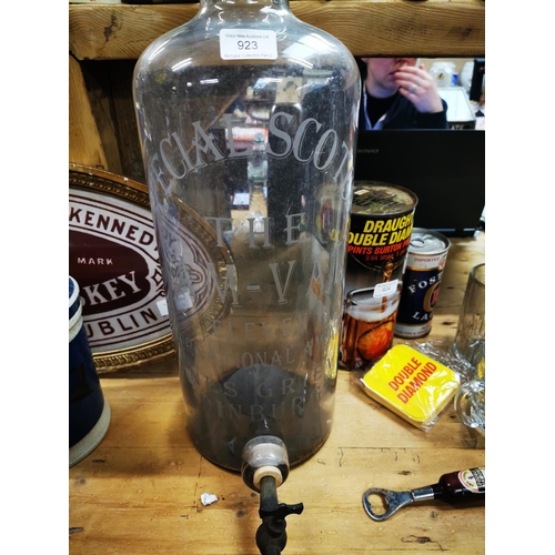 923 - Special Scotch The UAM - VAR Whiskey dispenser Edinburgh {72 cm H x 19 cm Dia.}.