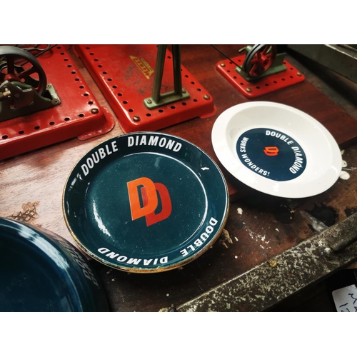 932 - Three early 20th C Double Diamond ceramic advertising ashtrays.