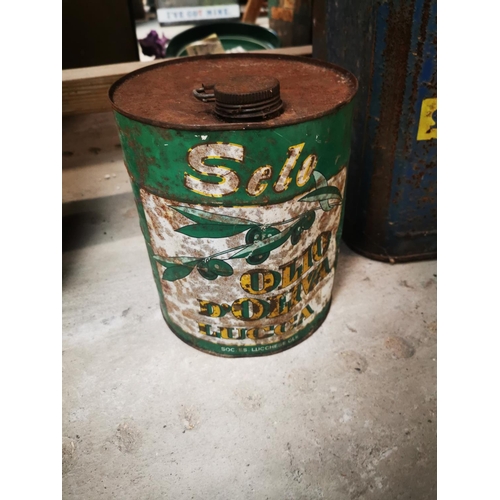 964 - M.S Staminol tin and Selo Olive Oil tin and John Smith varnish tin