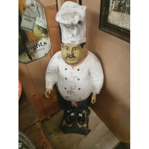 999 - Papier mache model of a Chef {102cm H}