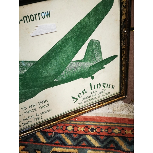 180A - Aerlingus Your Travel Service Of Tomorrow framed advertising print {43 cm H x 56 cm W}.