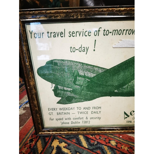 180A - Aerlingus Your Travel Service Of Tomorrow framed advertising print {43 cm H x 56 cm W}.