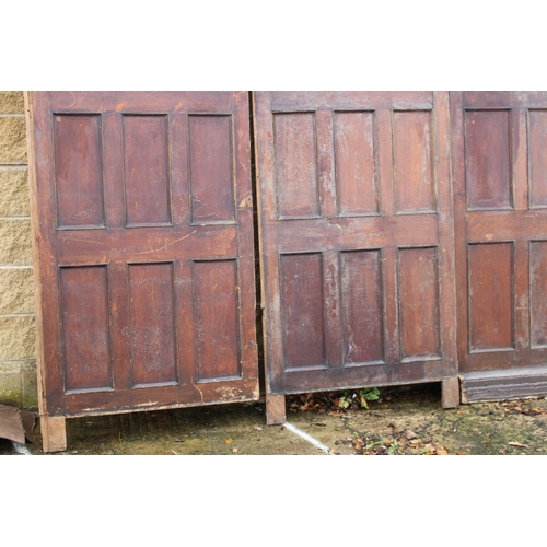 200A - Five 19th C. oak panel bar dividers {All 297 cm H x 1. 78 cm W 2. 95 cm W 3. 102 cm W 4. 100 cm W 5.... 