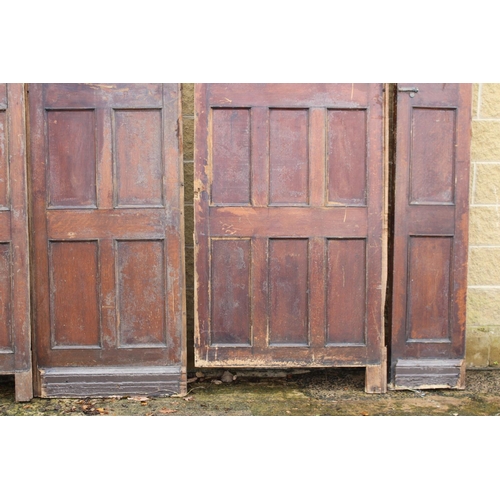 200A - Five 19th C. oak panel bar dividers {All 297 cm H x 1. 78 cm W 2. 95 cm W 3. 102 cm W 4. 100 cm W 5.... 