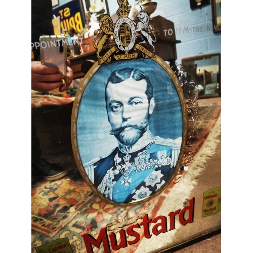 220A - Coleman's Mustard pictorial advertising mirror {84 cm H x 59 cm W}.