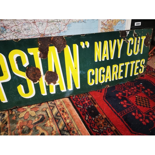 260A - Rare Will's Capstan Navy Cut Cigarettes enamel advertising sign {40 cm H x 191 cm W}.