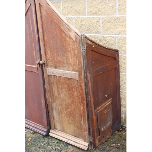 300A - Pair of pine doors {184 cm H x 240 cm W}.