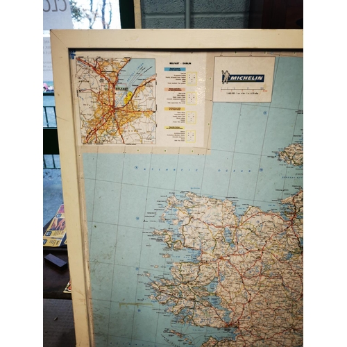 380A - Michelin Framed Irish road map {138 cm H x 105 cm W}.