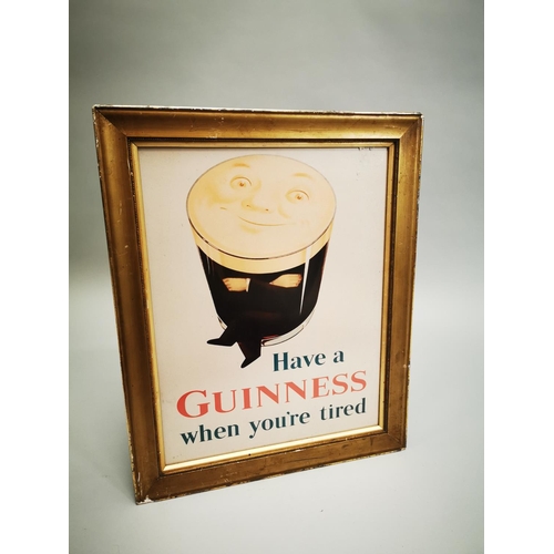 17 - Have A Guinness When Your Tired framed advertising print {55 cm H x 44 cm W}.