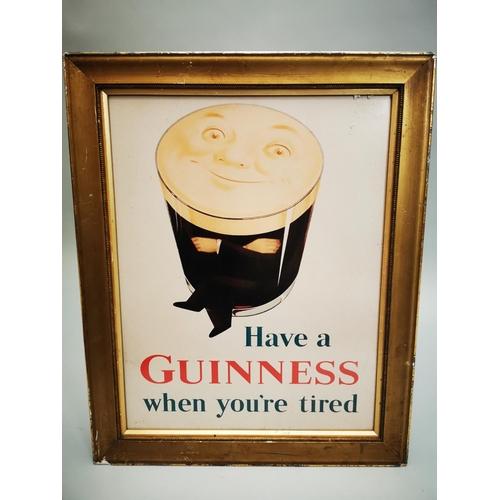 17 - Have A Guinness When Your Tired framed advertising print {55 cm H x 44 cm W}.