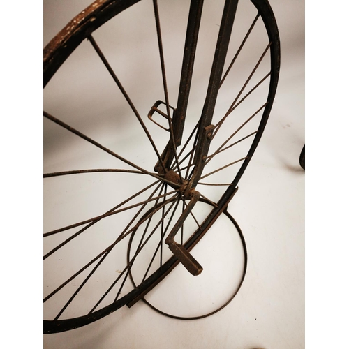 3 - 20th C. Child's Penny Farthing on stand.