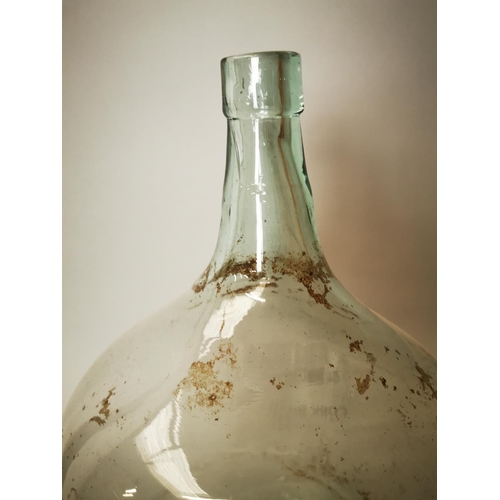 31 - 19th C. glass bottle later painted Paddy Old Irish Whiskey Cork Distillers {44 cm H}.