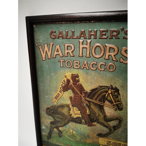 warhorse tobacco Rare Gallaher's War Horse Tobacco embossed tinplate framed a