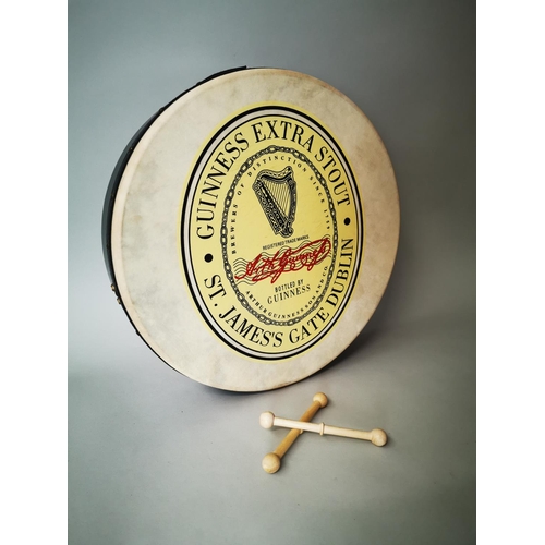 34 - Vintage Guinness Extra Stout St James Gate Dublin advertising bodhran {46 cm Dia.}.