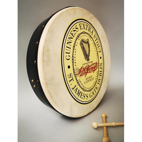 34 - Vintage Guinness Extra Stout St James Gate Dublin advertising bodhran {46 cm Dia.}.