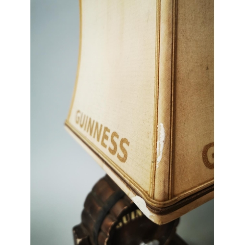 35 - Vintage Guinness advertising lamp in the form of a keg {49 cm H x 21 cm W x 19 cm D}.