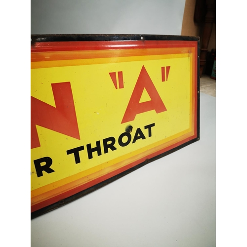 37 - Craven A Will Not Affect Your Throat enamel advertising sign {38cm H x 162cm W}.