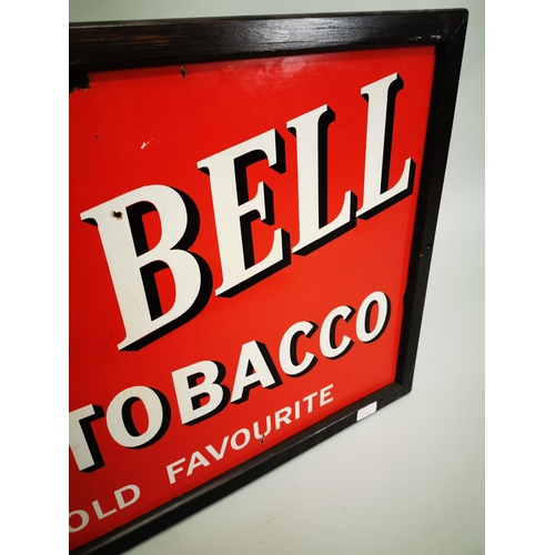 40 - Ask For Red Bell Tobacco The Old Favourite enamel advertising sign {53cm H X 78cm W}.