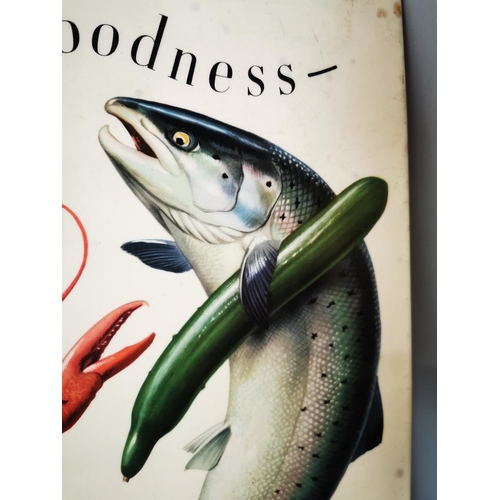 59 - Rare My Goodness Where's The Guinness celluloid advertising showcard {38 cm H x 25 cm W}.