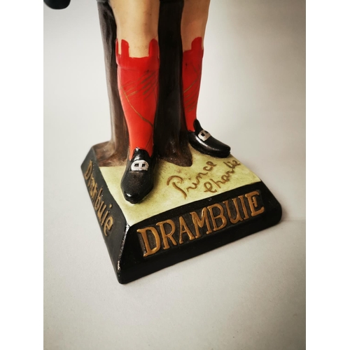 10 - Drambuie of Bonnie Prince Charles ceramic advertising figure {35 cm H x 11 cm W x 12 cm D}.