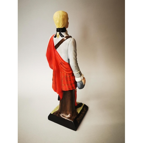 10 - Drambuie of Bonnie Prince Charles ceramic advertising figure {35 cm H x 11 cm W x 12 cm D}.