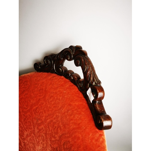 127 - William IV. upholstered mahogany chaise longue. {  92cm H X 160cm W X 74cm D }.