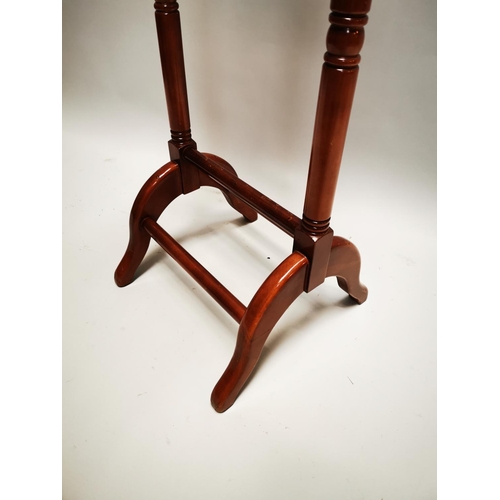145 - Mahogany Gentleman's valet stand {128 cm H x 55 cm W x 44 cm D}.