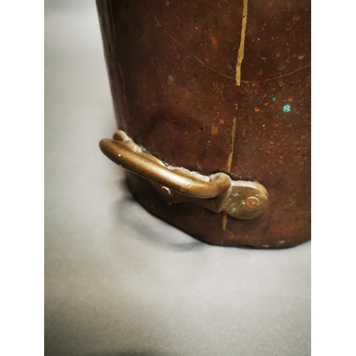 156 - Georgian copper coal skuttle {37 cm H x 23 cm Dia.}.