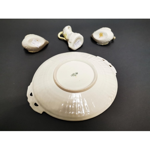 158 - Four pieces of modern Belleek.