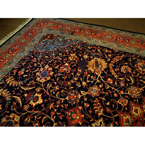 173 - Hand knotted Persian carpet square {387 cm L x 280 cm W}
