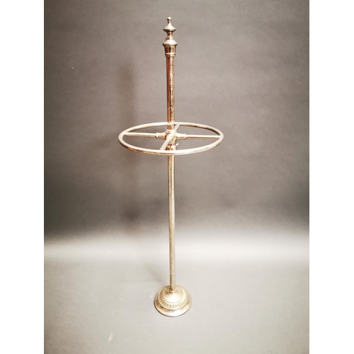 235 - Good quality Mid-century chrome stick stand {96 cm H x 28 Dia.}.
