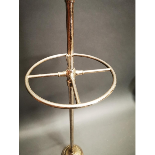 235 - Good quality Mid-century chrome stick stand {96 cm H x 28 Dia.}.