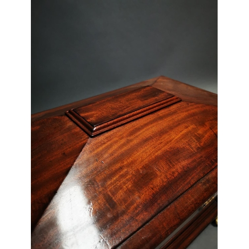 263 - Exceptional quality Regency mahogany wine cooler with lions paw feet {45 cm H x 62 cm W x 40 cm D}.