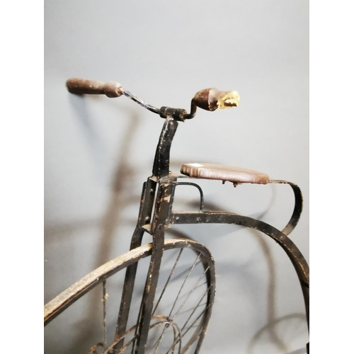289 - 20th C. Penny Farthing with metal spoke wheels {131 cm H x 152 cm W}.