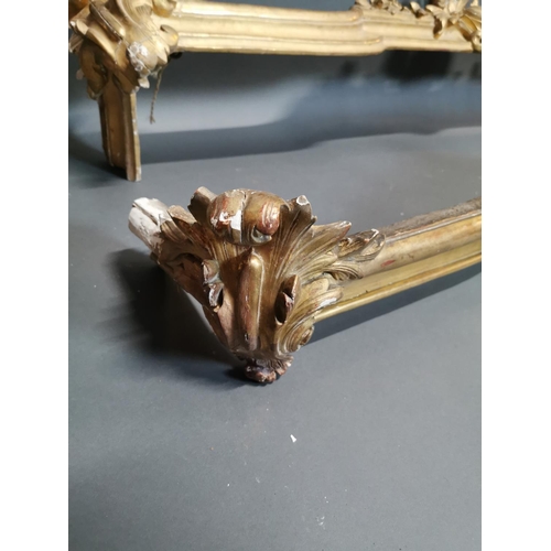 293 - Pair of 19th C. gilt wood and gesso curtain pelmets {23 cm H x 173 cm W x 27 cm D}.