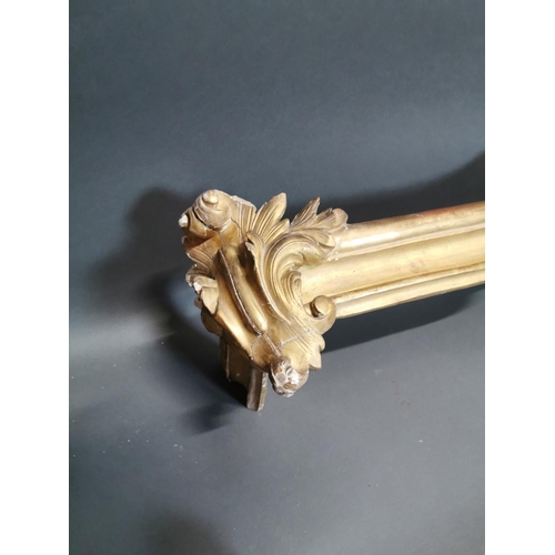 293 - Pair of 19th C. gilt wood and gesso curtain pelmets {23 cm H x 173 cm W x 27 cm D}.