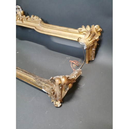 293 - Pair of 19th C. gilt wood and gesso curtain pelmets {23 cm H x 173 cm W x 27 cm D}.